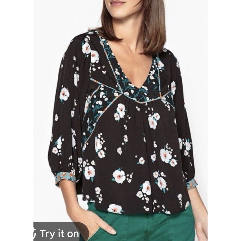 Ba&sh Floral Tunic Size 2 (m) Viscose